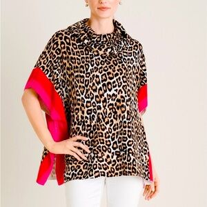 Chico's leopard print poncho